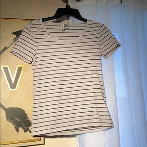Black and white striped tee